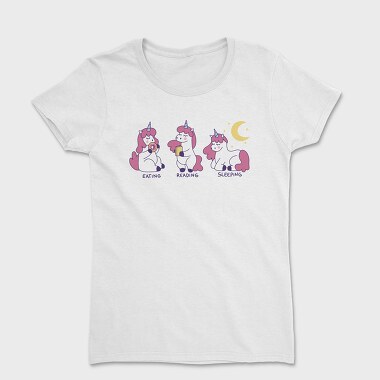 Eating Reading Sleeping Unicorn, Women's T-Shirt