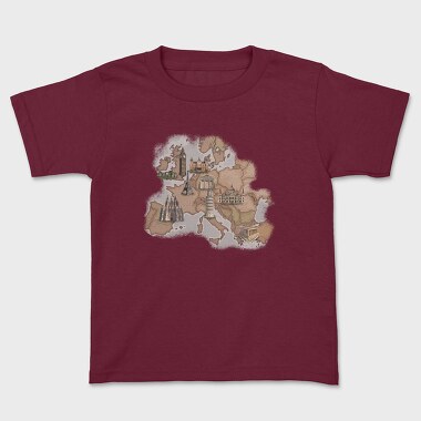 Europe Map, Kids' T-Shirt