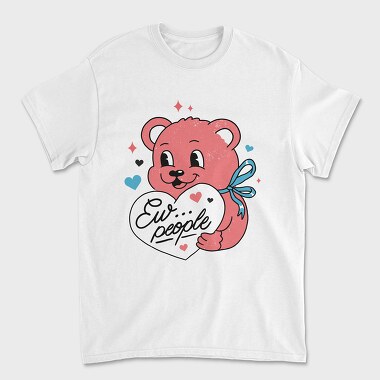 Ew People Pink Teddy, Unisex Men's T-Shirt