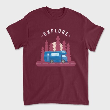 Explore Camper, Unisex Men's T-Shirt
