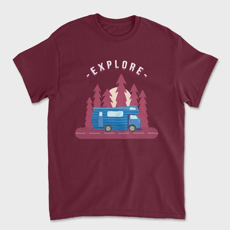 Explore Camper, Unisex Men's T-Shirt