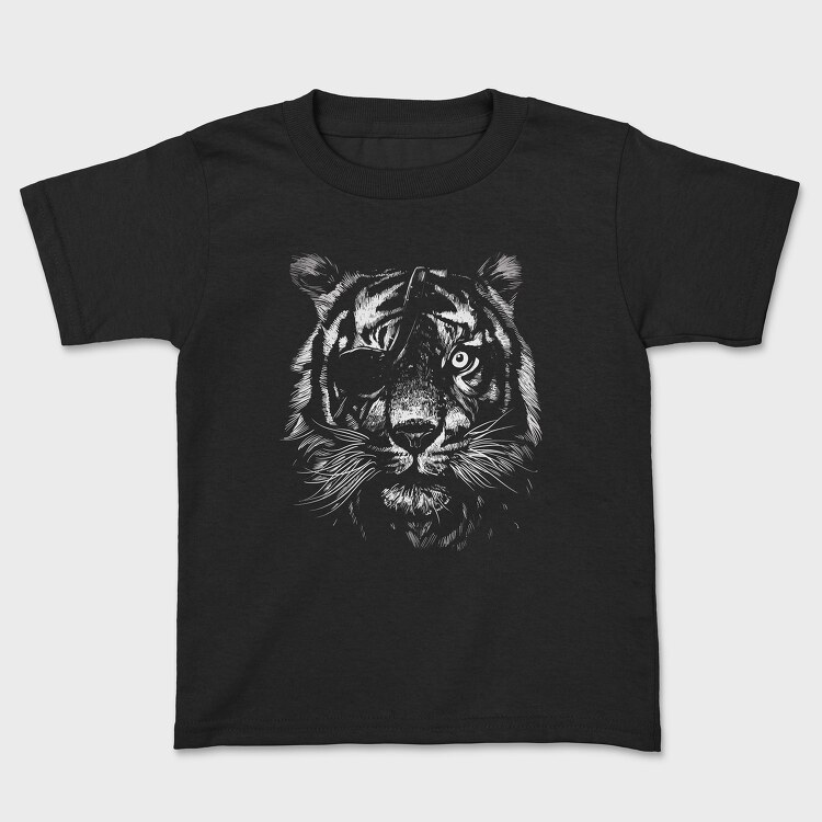Eyepatch Tiger, Kids' T-Shirt