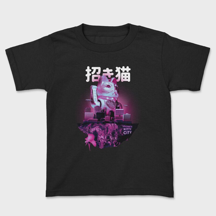 Floating Island Kittie City, Kids' T-Shirt