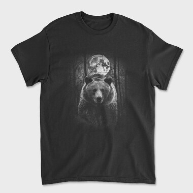Forest Bear Moon, Unisex Men's T-Shirt
