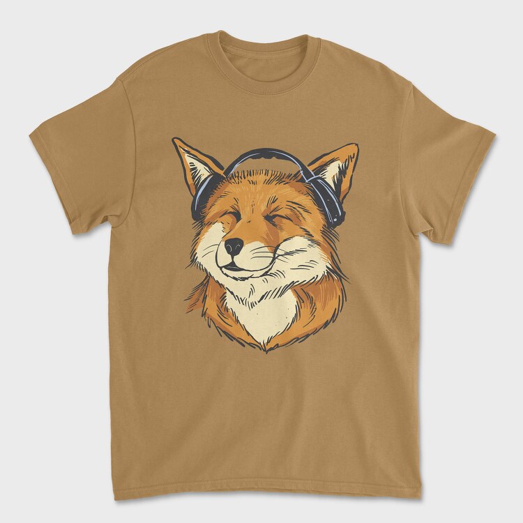 Fox Music Airphones, Unisex Men's T-Shirt