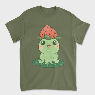 Frog Cute Strawberry, Unisex Men's T-Shirt