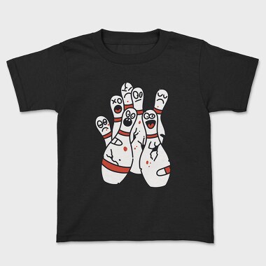 Funny Bowling Pins, Kids' T-Shirt