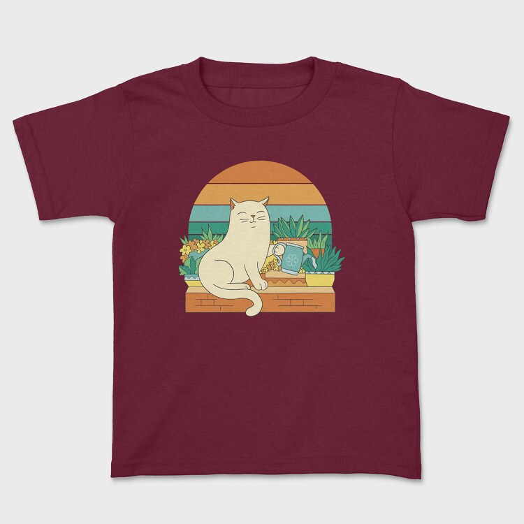 Gardening Cat, Kids' T-Shirt