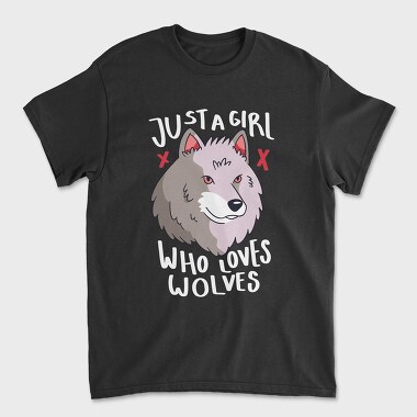 Girl Who Loves Wolves, Unisex Men's T-Shirt