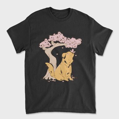 Golden With Butterfly, Unisex Men's T-Shirt