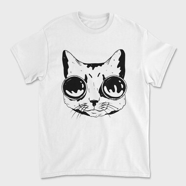Googles Cat, Unisex Men's T-Shirt