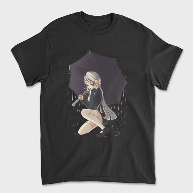 Goth Style Anime Girl, Унисекс Мъжка Тениска