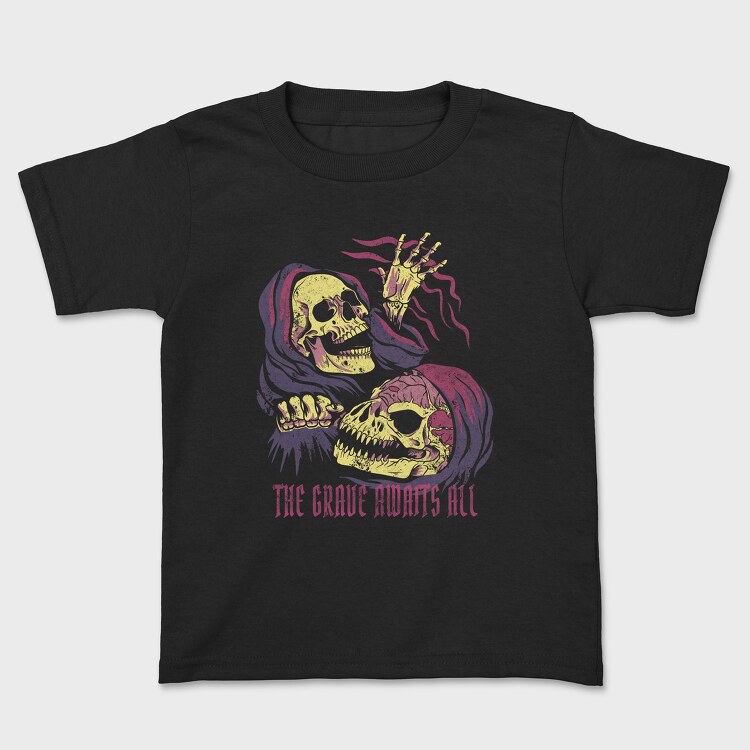 Grave Awaits, Kids' T-Shirt