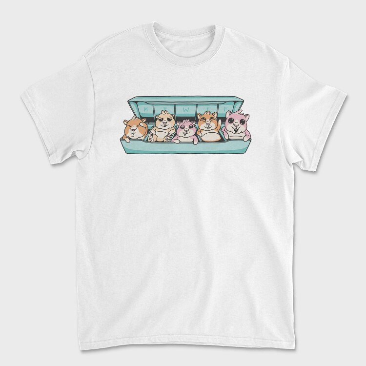 Guinea Pig Pill Organizer, Унисекс Мъжка Тениска