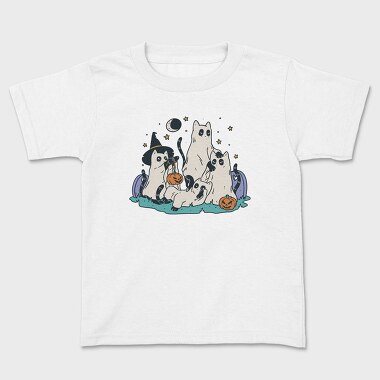 Kids' T-Shirt, Halloween Cats
