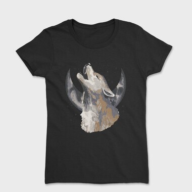 Halloween Howling Wolf, Women's T-Shirt