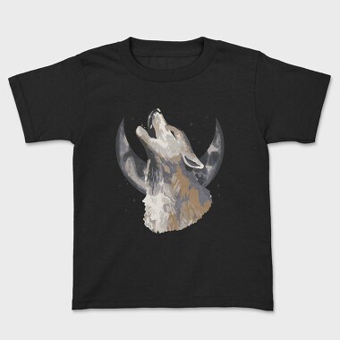 Halloween Howling Wolf, Kids' T-Shirt