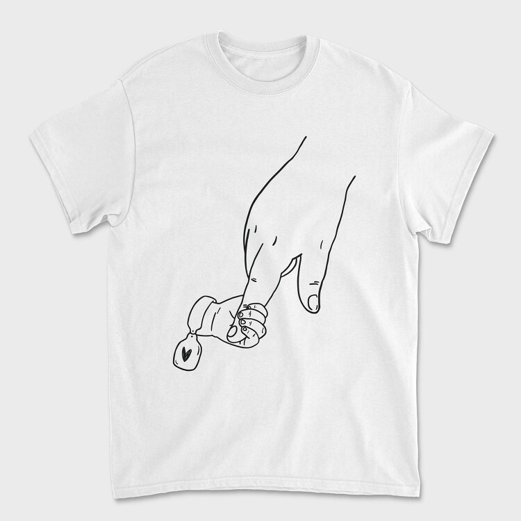 Hands Holding Baby, Унисекс Мъжка Тениска