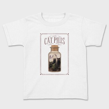 Happy Cat Pills, Kids' T-Shirt