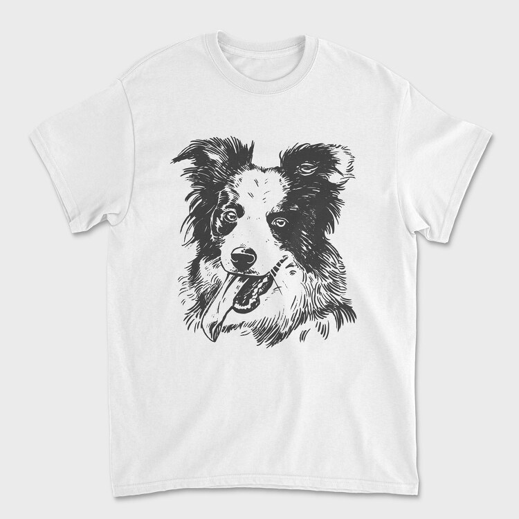 Happy Collie, Unisex Men's T-Shirt