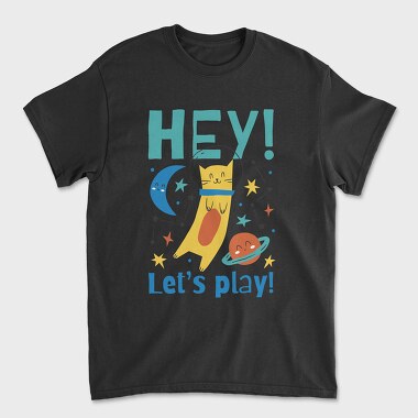 Unisex Men's T-Shirt, Hey Lets Play