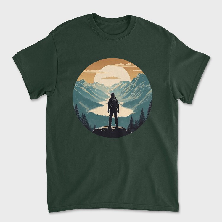 Hiking Nature Mountain, Unisex Men's T-Shirt