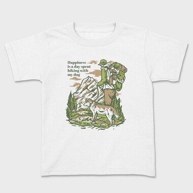 Hiking With My Dog, Kids' T-Shirt