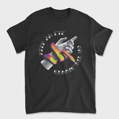 Holographic Snake, Unisex Men's T-Shirt