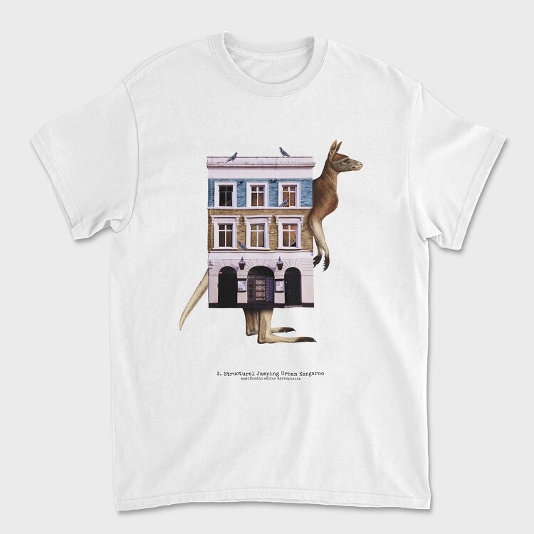 House Animal Kangaroo, Унисекс Мъжка Тениска