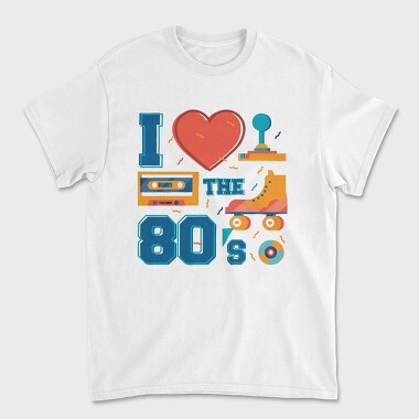 I Love the 80 S, Unisex Men's T-Shirt