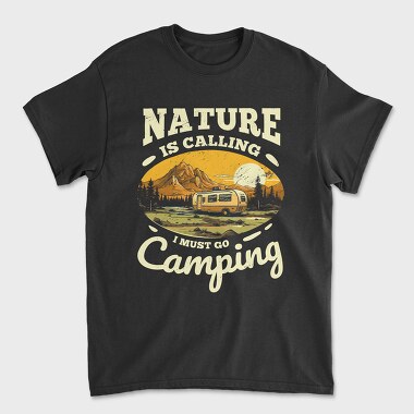 I Must Go Camping, Unisex Men's T-Shirt