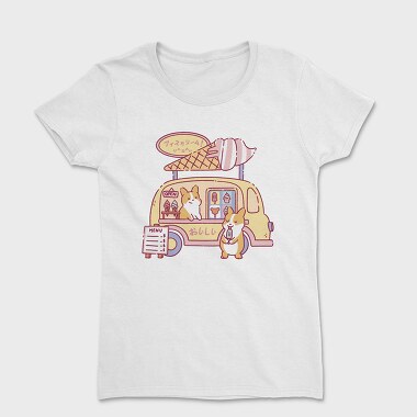 Ice Cream Food Truck Corgis, Women's T-Shirt