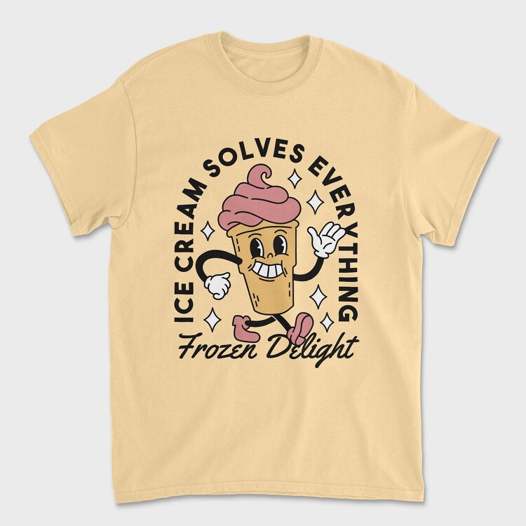 Ice Cream Solves Everything, Unisex Men's T-Shirt