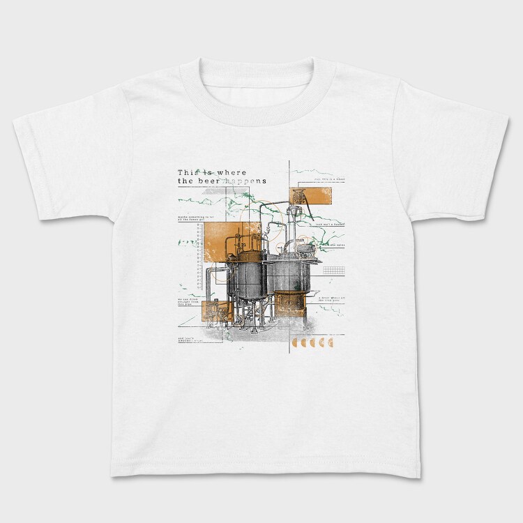 Infographics Beer Factory, Детска Тениска