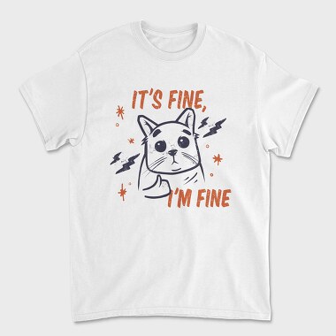 Its Fine I Am Fine, Unisex Men's T-Shirt