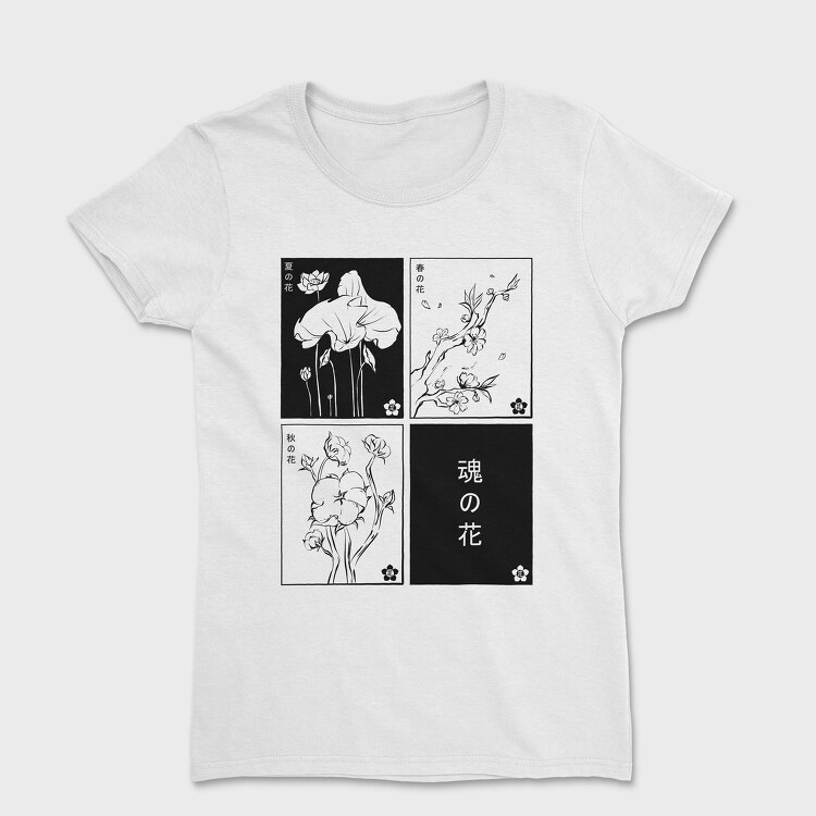 Japanese Flowers, Women's T-Shirt