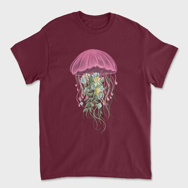 Jellyfish and Flowers, Унисекс Мъжка Тениска