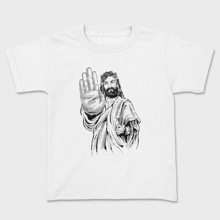 Jesus Stop Sign, Kids' T-Shirt