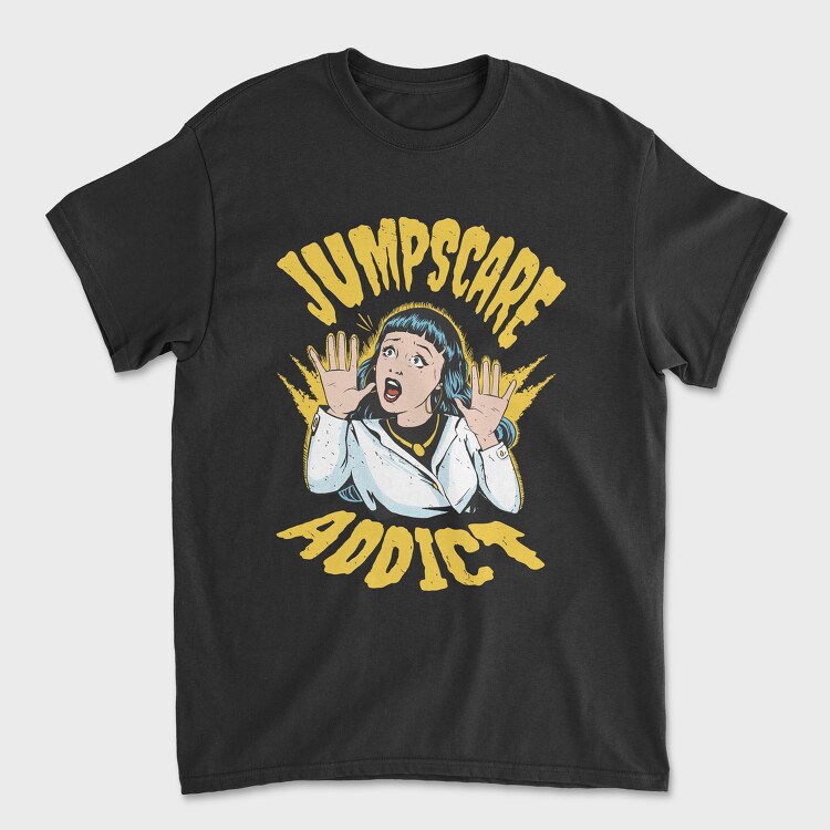 Jumpscare Addict, Unisex Men's T-Shirt