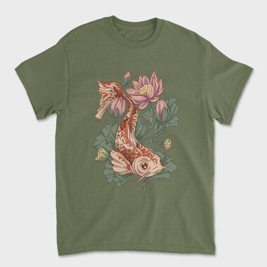Koi Lotus, Unisex Men's T-Shirt