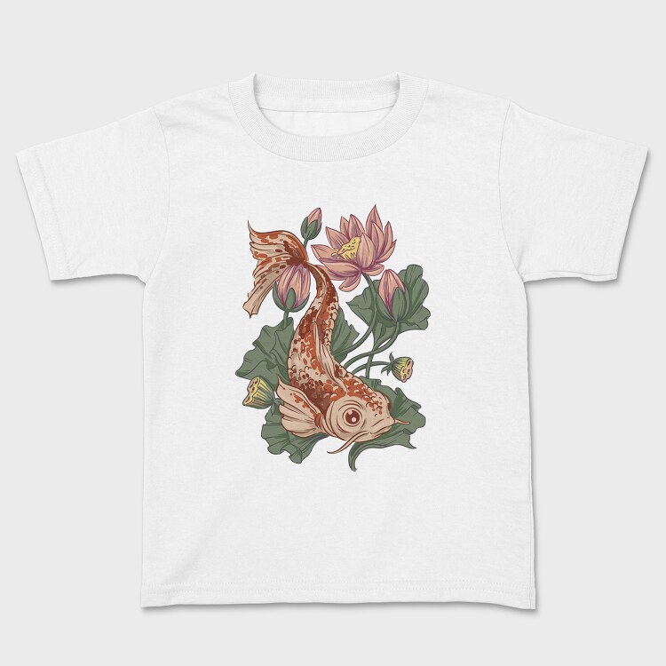 Koi Lotus, Kids' T-Shirt