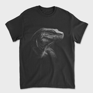 Komodo Dragon Monochrome, Unisex Men's T-Shirt
