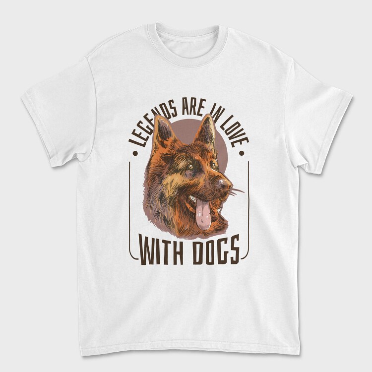 Legend Are in Love With Dogs, Унисекс Мъжка Тениска