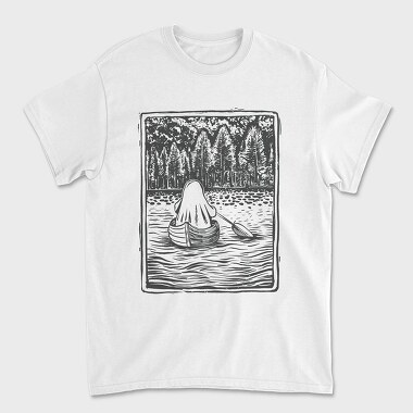 Унисекс Мъжка Тениска, Lino Art Ghost Boat