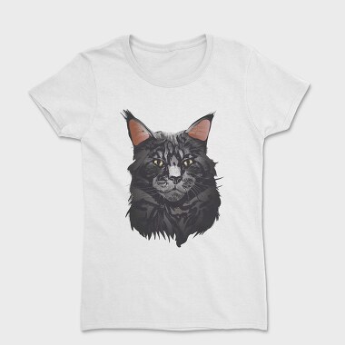 Maine Cat Portrait, Women's T-Shirt