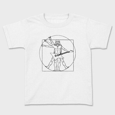 Man Electric Guitar, Kids' T-Shirt