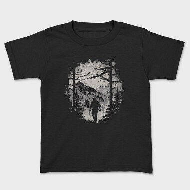 Man Hiking Forest, Kids' T-Shirt