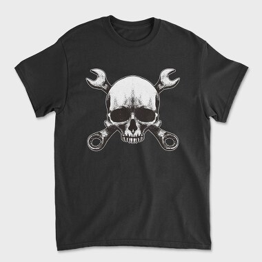 Mechanic Skull Wrench, Unisex Men's T-Shirt