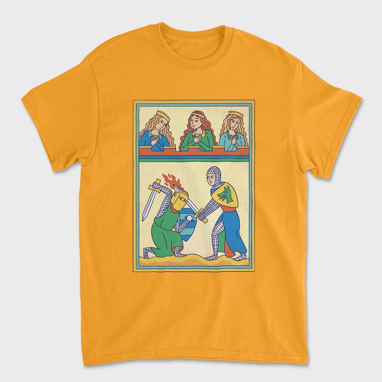 Medieval Illustration, Unisex Men's T-Shirt