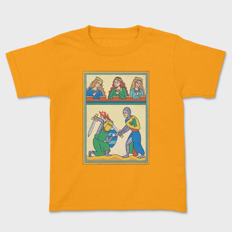 Medieval Illustration, Kids' T-Shirt